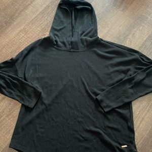 Volcom Pullover Shirt Ribbed Hoodie Sweater Medium 12 Black